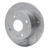 631-58009L Drilled/Slotted Brake Rotor [Silver], 1995-1998 Acura/Honda, Position: Rear Left - image 2