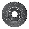 631-58010L Drilled/Slotted Brake Rotor [Silver], 1998-1999 Acura/Honda, Position: Front Left - image 1