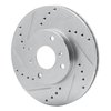 631-58010L Drilled/Slotted Brake Rotor [Silver], 1998-1999 Acura/Honda, Position: Front Left - image 2