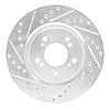 631-58011L Drilled/Slotted Brake Rotor [Silver], 1997-2005 Acura/Honda, Position: Front Left - image 1