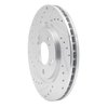 631-58011L Drilled/Slotted Brake Rotor [Silver], 1997-2005 Acura/Honda, Position: Front Left - image 2
