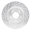 631-58011R Drilled/Slotted Brake Rotor [Silver], 1997-2005 Acura/Honda, Position: Front Right - image 1