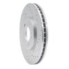 631-58011R Drilled/Slotted Brake Rotor [Silver], 1997-2005 Acura/Honda, Position: Front Right - image 2