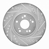 631-58012R Drilled/Slotted Brake Rotor [Silver], 1997-2005 Acura/Honda, Position: Rear Right - image 1