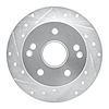 631-58013L Drilled/Slotted Brake Rotor [Silver], 1996-1998 Acura/Honda, Position: Rear Left - image 1