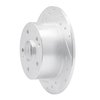 631-58013L Drilled/Slotted Brake Rotor [Silver], 1996-1998 Acura/Honda, Position: Rear Left - image 2