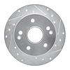 631-58013R Drilled/Slotted Brake Rotor [Silver], 1996-1998 Acura/Honda, Position: Rear Right - image 1