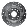 631-58014L Drilled/Slotted Brake Rotor [Silver], 1999-2003 Acura/Honda, Position: Rear Left - image 3