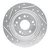 631-58014R Drilled/Slotted Brake Rotor [Silver], 1999-2003 Acura/Honda, Position: Rear Right - image 1