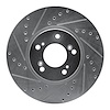 631-58015L Drilled/Slotted Brake Rotor [Silver], 1999-2004 Acura/Honda, Position: Front Left - image 1
