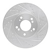 631-58015R Drilled/Slotted Brake Rotor [Silver], 1999-2004 Acura/Honda, Position: Front Right - image 1