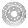 631-58017R Drilled/Slotted Brake Rotor [Silver], 2001-2003 Acura/Honda, Position: Rear Right - image 1