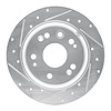 631-58018L Drilled/Slotted Brake Rotor [Silver], 2002-2004 Acura/Honda, Position: Rear Left - image 1