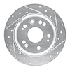 631-58018R Drilled/Slotted Brake Rotor [Silver], 2002-2004 Acura/Honda, Position: Rear Right - image 1