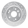 631-58019R Drilled/Slotted Brake Rotor [Silver], 2003-2011 Acura/Honda, Position: Rear Right - image 1
