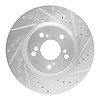 631-58021R Drilled/Slotted Brake Rotor [Silver], 2005-2012 Acura/Honda, Position: Front Right - image 1