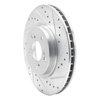 631-58021R Drilled/Slotted Brake Rotor [Silver], 2005-2012 Acura/Honda, Position: Front Right - image 2