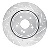 631-58026R Drilled/Slotted Brake Rotor [Silver], 2014-2020 Acura/Honda, Position: Front Right - image 1
