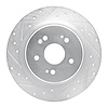 631-58029L Drilled/Slotted Brake Rotor [Silver], Fits Select Acura/Honda, Position: Rear Left - image 1