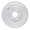 631-58029R Drilled/Slotted Brake Rotor [Silver], Fits Select Acura/Honda, Position: Rear Right