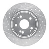 631-58030L Drilled/Slotted Brake Rotor [Silver], 2017-2020 Acura/Honda, Position: Rear Left - image 1