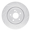 631-58031R Drilled/Slotted Brake Rotor [Silver], 2017-2020 Acura/Honda, Position: Front Right - image 1