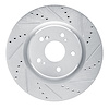 631-58032R Drilled/Slotted Brake Rotor [Silver], Fits Select Acura/Honda, Position: Front Right - image 1