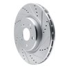 631-58032R Drilled/Slotted Brake Rotor [Silver], Fits Select Acura/Honda, Position: Front Right - image 2