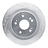 631-58036R Drilled/Slotted Brake Rotor [Silver], Fits Select Acura/Honda, Position: Rear Right