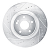 631-58037L Drilled/Slotted Brake Rotor [Silver], Fits Select Acura/Honda, Position: Front Left