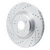 631-58037L Drilled/Slotted Brake Rotor [Silver], Fits Select Acura/Honda, Position: Front Left - image 2
