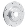 631-58037R Drilled/Slotted Brake Rotor [Silver], Fits Select Acura/Honda, Position: Front Right - image 2