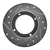 631-59000L Drilled/Slotted Brake Rotor [Silver], 1973-1979 Acura/Honda, Position: Front Left - image 1