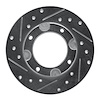 631-59002L Drilled/Slotted Brake Rotor [Silver], 1976-1981 Acura/Honda, Position: Front Left