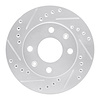 631-59003L Drilled/Slotted Brake Rotor [Silver], 1983-1987 Acura/Honda, Position: Front Left - image 1