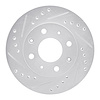 631-59004L Drilled/Slotted Brake Rotor [Silver], 1982-1983 Acura/Honda, Position: Front Left - image 1