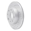 631-59004L Drilled/Slotted Brake Rotor [Silver], 1982-1983 Acura/Honda, Position: Front Left - image 2