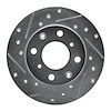 631-59008L Drilled/Slotted Brake Rotor [Silver], 1979-1983 Acura/Honda, Position: Front Left - image 1