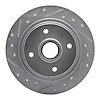 631-59010L Drilled/Slotted Brake Rotor [Silver], 1984-1987 Acura/Honda, Position: Rear Left - image 1