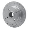631-59010L Drilled/Slotted Brake Rotor [Silver], 1984-1987 Acura/Honda, Position: Rear Left - image 2