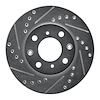 631-59011L Drilled/Slotted Brake Rotor [Silver], 1984-1990 Acura/Honda, Position: Front Left - image 1
