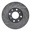 631-59012L Drilled/Slotted Brake Rotor [Silver], 1986-1991 Acura/Honda, Position: Front Left - image 1