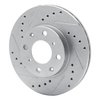 631-59012L Drilled/Slotted Brake Rotor [Silver], 1986-1991 Acura/Honda, Position: Front Left - image 2
