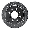 631-59014L Drilled/Slotted Brake Rotor [Silver], 1988-2001 Acura/Honda, Position: Rear Left - image 1