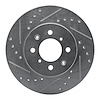 631-59015L Drilled/Slotted Brake Rotor [Silver], 1988-1991 Acura/Honda, Position: Front Left - image 1