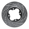 631-59017R Drilled/Slotted Brake Rotor [Silver], 1990-1997 Acura/Honda, Position: Front Right - image 1