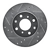 631-59018L Drilled/Slotted Brake Rotor [Silver], 1990-2000 Acura/Honda, Position: Front Left - image 1