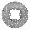 631-59020L Drilled/Slotted Brake Rotor [Silver], 1991-1997 Acura/Honda, Position: Front Left - image 1