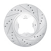 631-59020R Drilled/Slotted Brake Rotor [Silver], 1991-1997 Acura/Honda, Position: Front Right - image 1