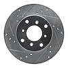 631-59021L Drilled/Slotted Brake Rotor [Silver], 1992-1996 Acura/Honda, Position: Front Left - image 1